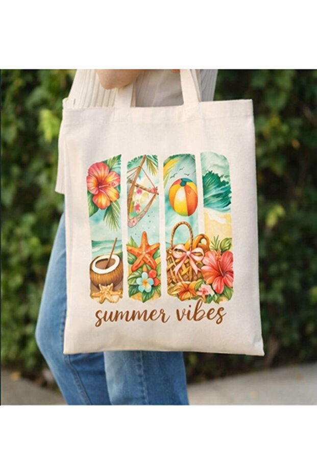 Summer Vibes Cloth Bag – Summer Themed Aesthetic Tote Bag