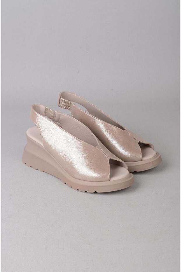 Seç 888853 genuine leather wedge heel sandal (heel: 6cm) mink sim