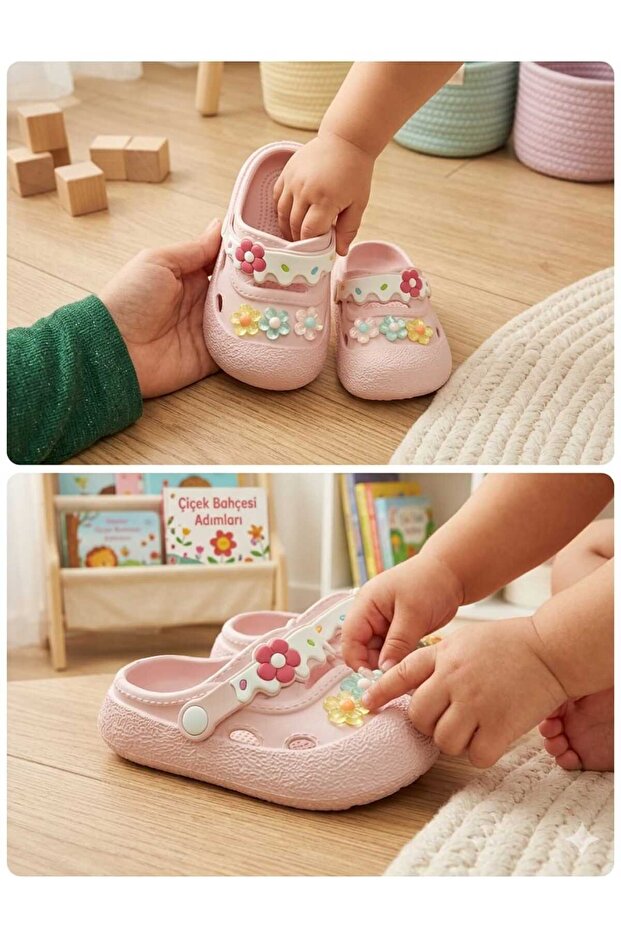 Calx Flower Stone Children's Sandals Slippers
