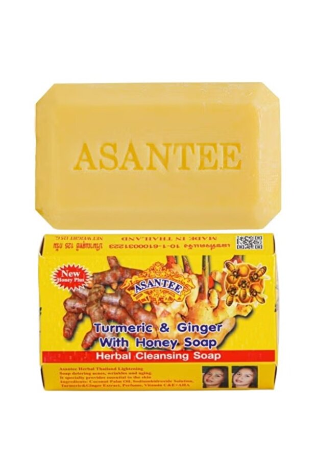Turmeric Ginger Honey Soap 125g for Brightening Hydration Deep Cleansing Face & Body Skin Care Bar