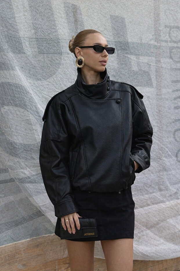 Zr Ultra Soft Patterned Leather Jacket - 6