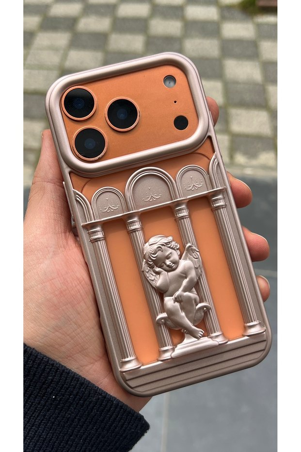 Compatible with iPhone 17 Pro / 18 Pro - Angelic Column Cover Soft Open Back Silicone Case