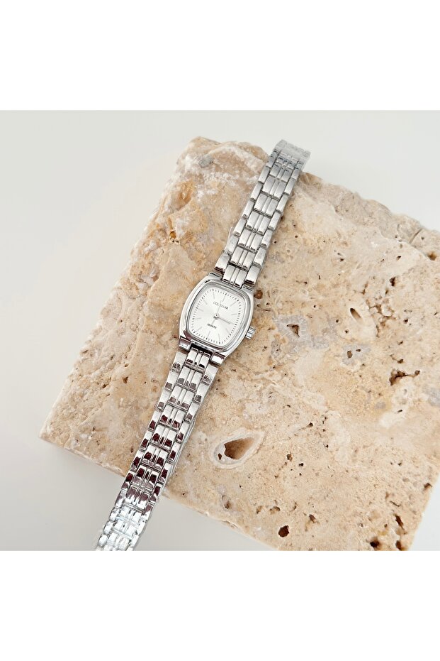 Cernit Silver Watch White - 1