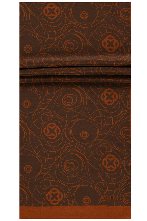 Brown 75X200 Silk Cotton Shawl