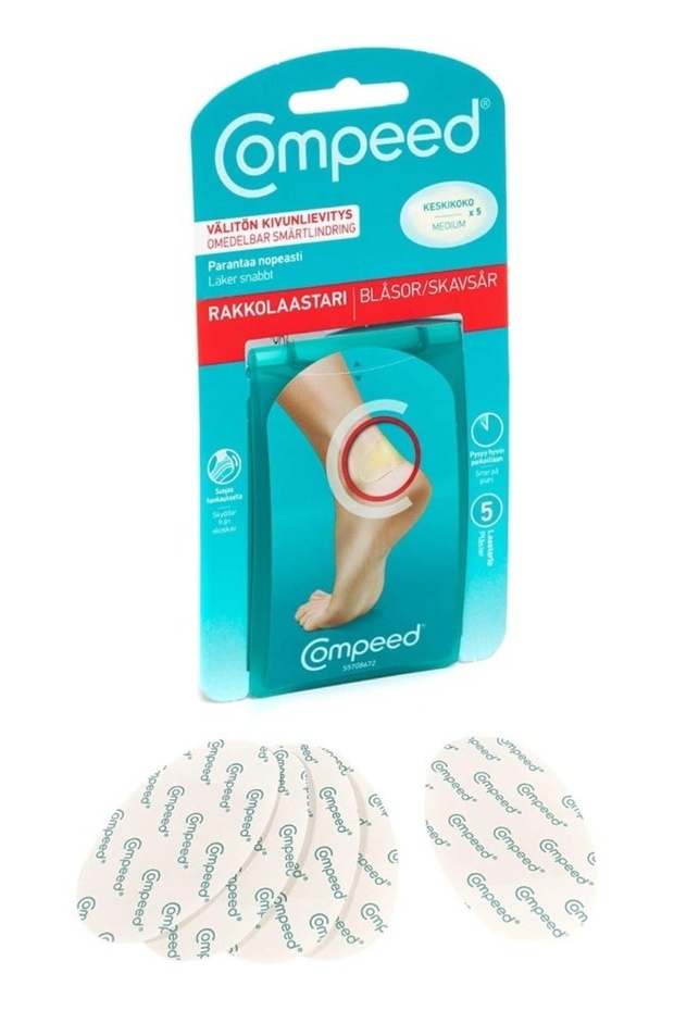 Medium Blister Plasters (5-Pc Pack) - Instant Pain Relief & Hydrocolloid Healing - 4