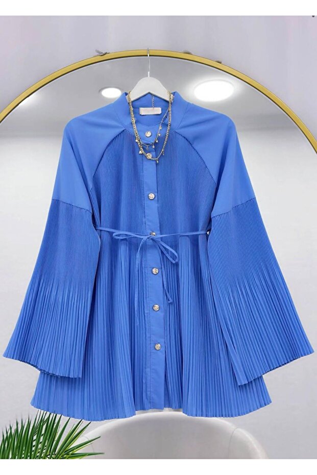 Pi̇li̇se Detailed Drawstring Shirt