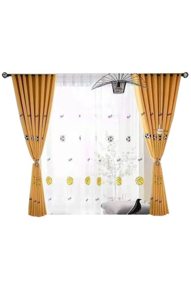 Set de 2 perdele și transparent pentru copii