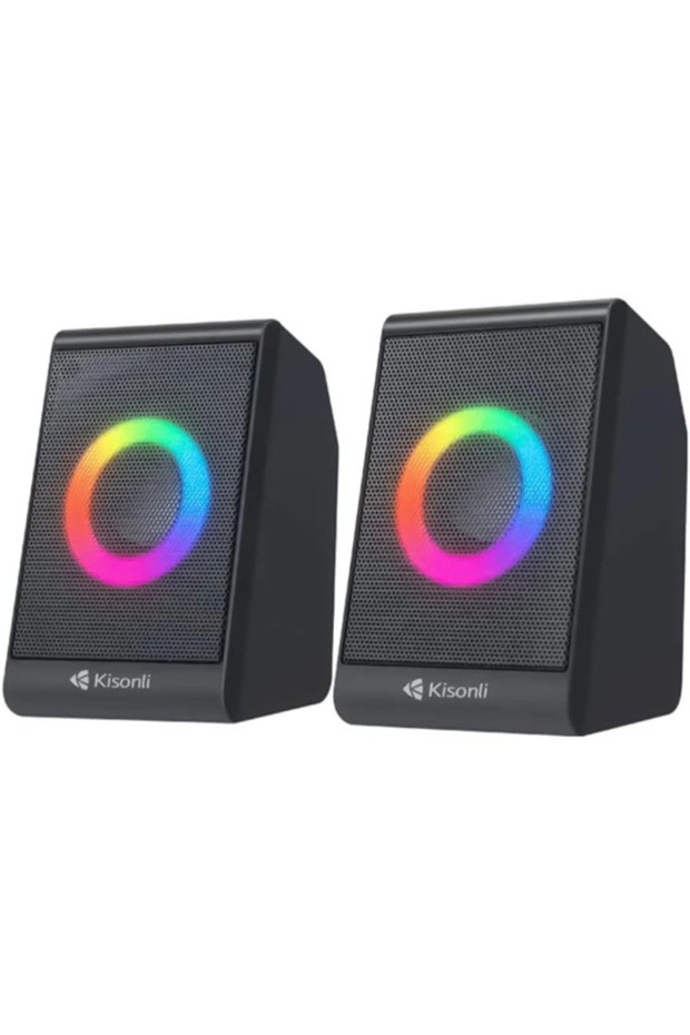 مكبر صوت صغير إبداعي X12-Light USB&AUX للأجهزة اللوحية والهواتف مع إضاءة RGB
