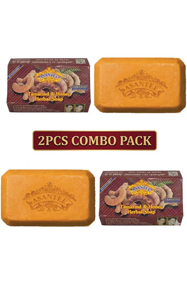Tamarind & Honey Herbal Soap 2PCS COMBO for Exfoliation, Hydration, Brightening & Acne Care 2x125g