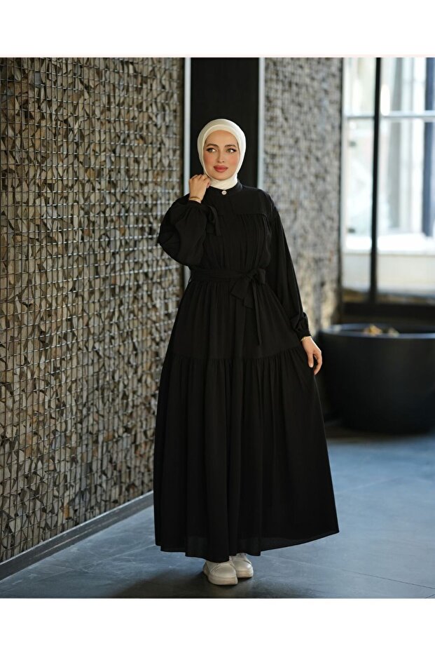 Layered Dress with Belt