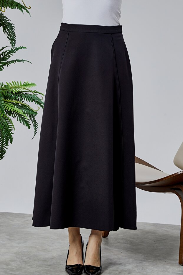 Lined Crepe Skirt - 3