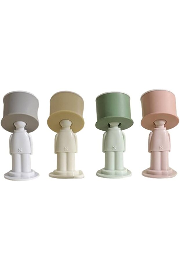 4-Pack Silicone Door Stoppers,Self-Adhesive,Drill-Free,Magician Design for Home Office