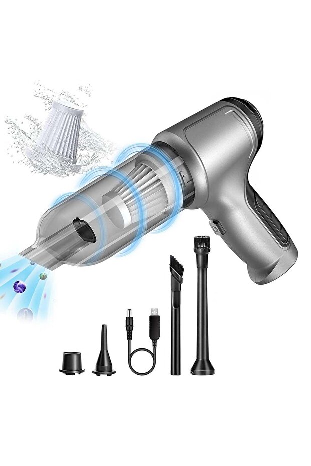 3-in-1 Handheld Car Vacuum,150000RPM Powerful,Cordless,Portable