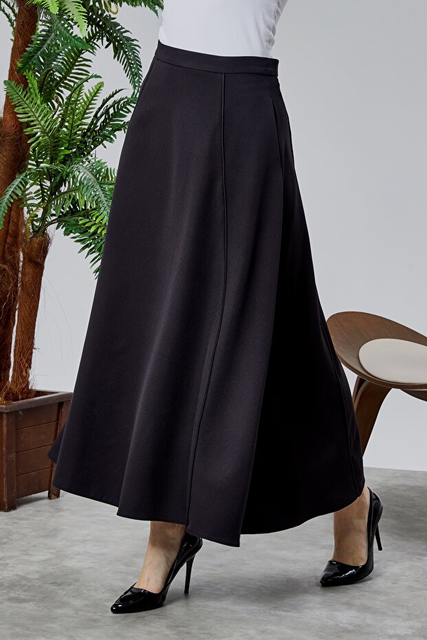 Lined Crepe Skirt - 5
