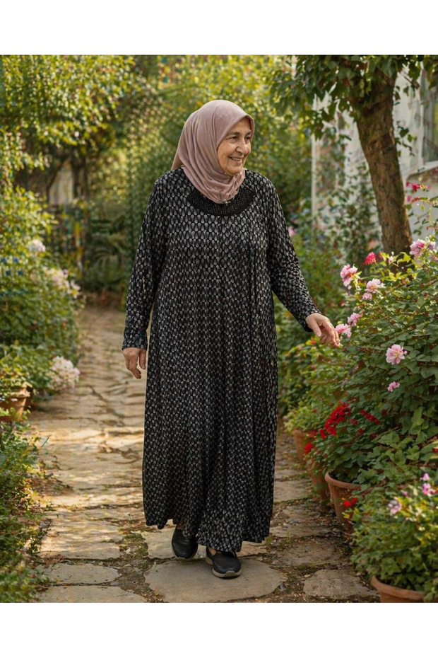فساتين مريحة كبيرة الحجم بنقوش مميزة - 1