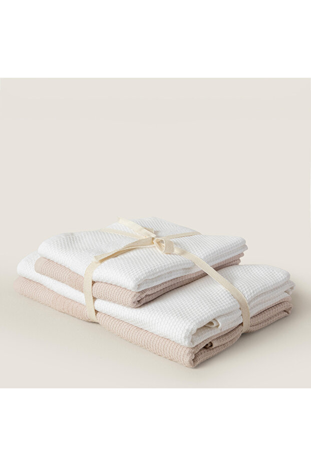 Sobeska 100% Cotton Family Set White/Beige