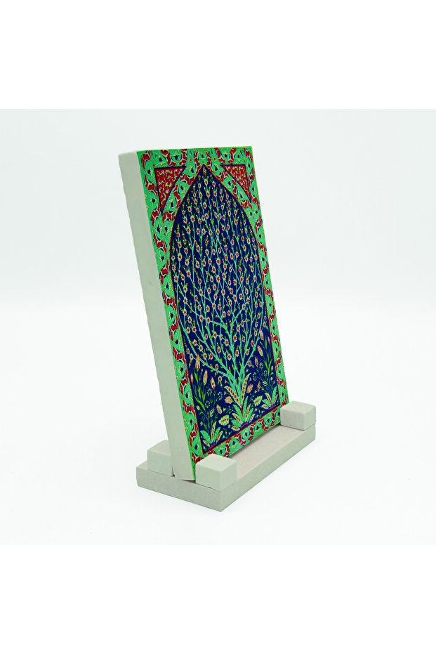 Tree of Life Printed Stone Tabletop with Traditional Tile Art 10X15 5G-Ha1