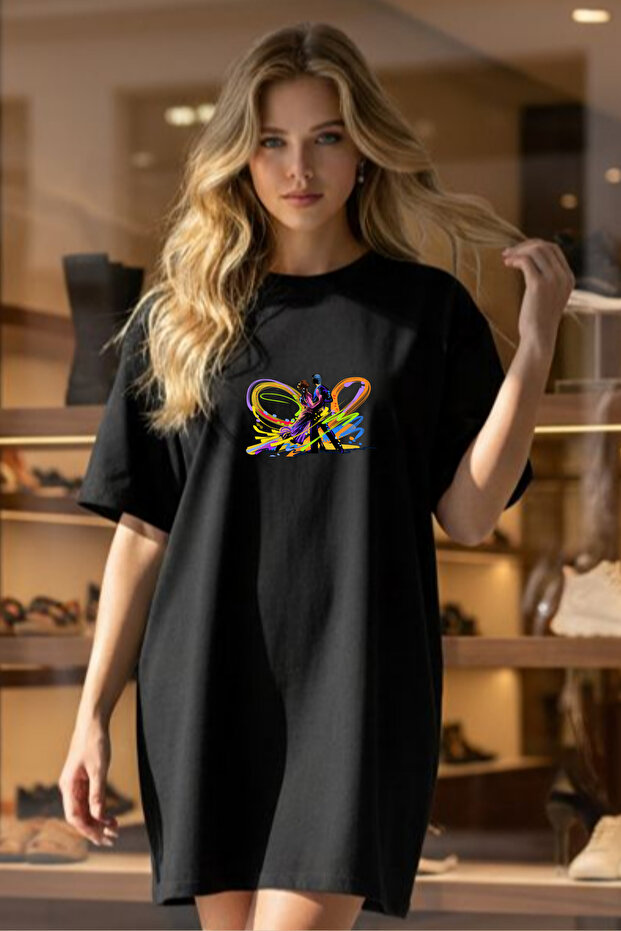 Plus Size Women Short Sleeve Crew Neck T-Shirt Dress Nightgown Comfy Cotton