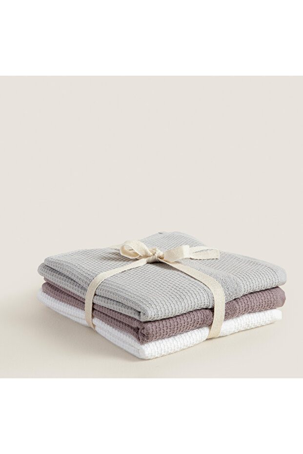 Sobeska 100% Cotton 3-Piece Face Towel Set 50X80 cm