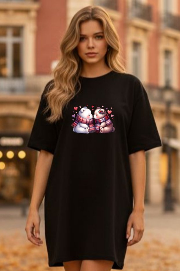 Plus Size Women Short Sleeve Crew Neck T-Shirt Dress Nightgown Comfy Cotton