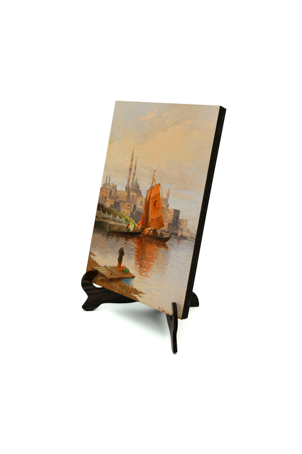 19Th Century Istanbul Landscape Printed Mdf Tabletop 10X15 5G-İst1898Kk