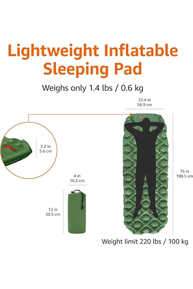 Self-Inflating Camping Sleeping Pad - 4