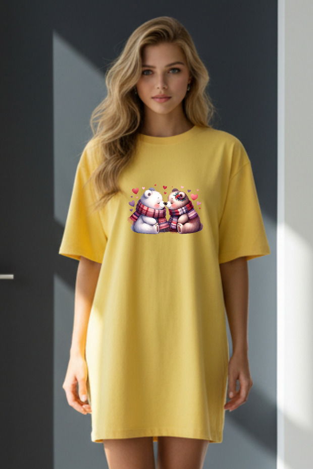 Plus Size Women Short Sleeve Crew Neck T-Shirt Dress Nightgown Comfy Cotton