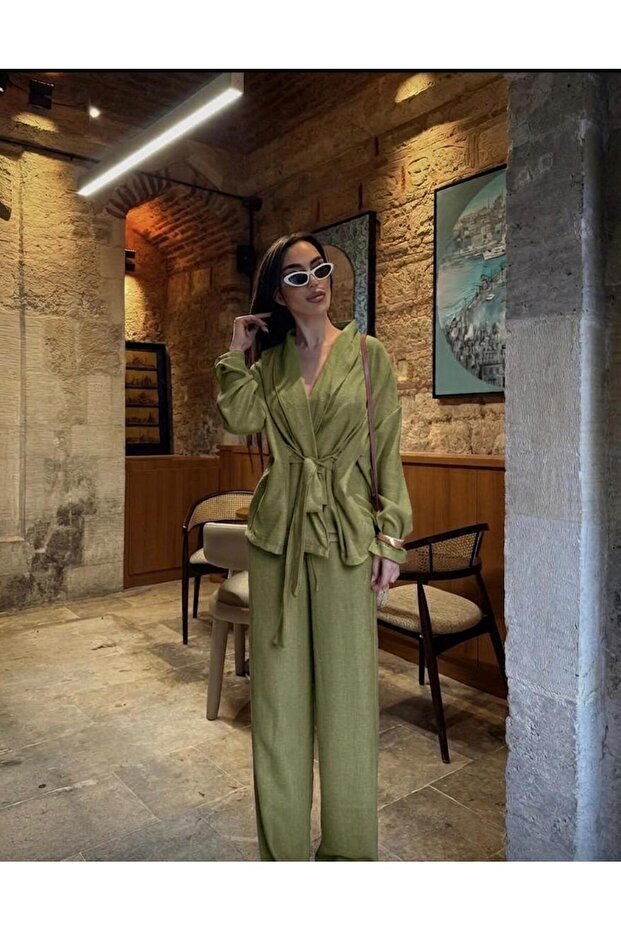 Linen Top and Bottom Set