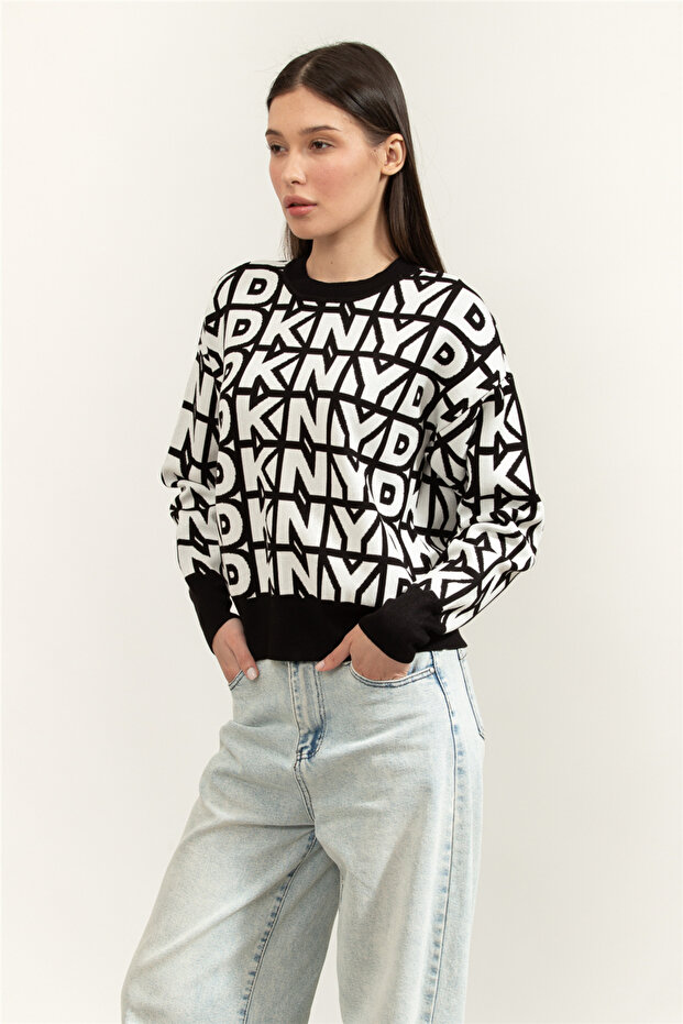 L/S Repeat Logo Pull Kadın Triko - 2