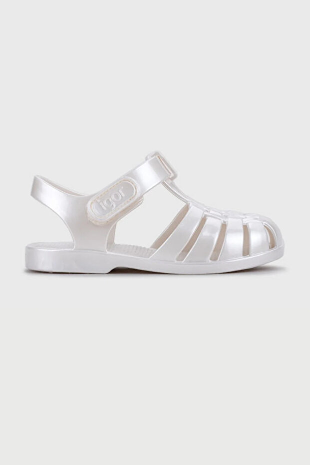 Clasica Ncr Shiny Girls' Sandals - Ivory S10367-079