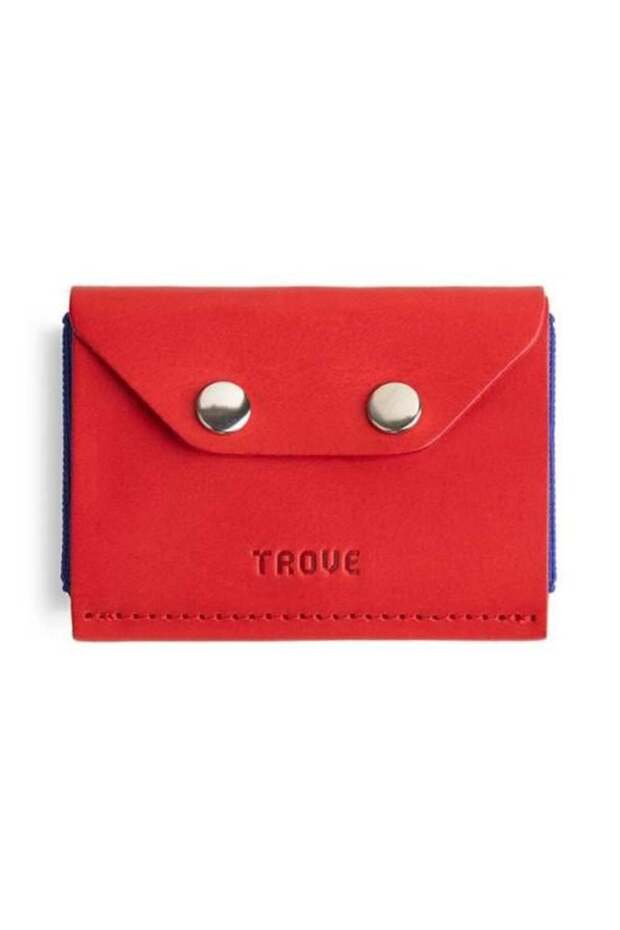 محفظة بطاقات الإصدار الثالث باللونين الأزرق والأحمر
