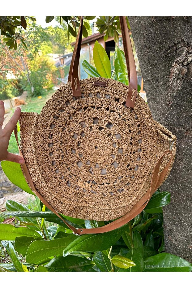 El yapımı , handmade hasır çanta , taba , örme yazlık
