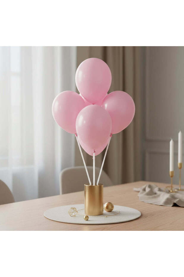 Pink Standard Premium Latex Balloons 5in, 100pcs, Party Decoration Balloons for Birthday, Baby Shower & Event Decor