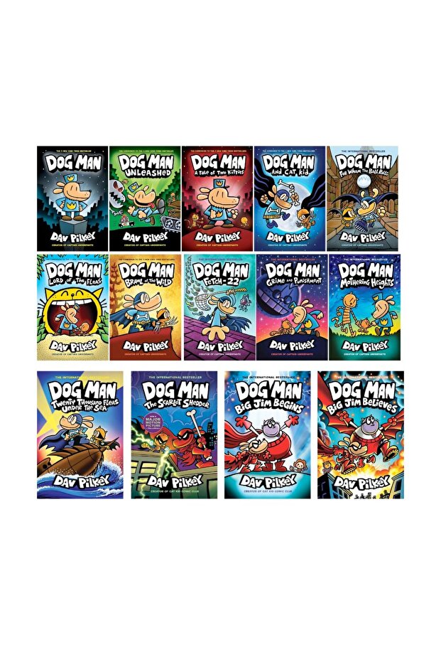 Dog Man Books 1-14 Complete Series Set ( Hardcover Box Set )