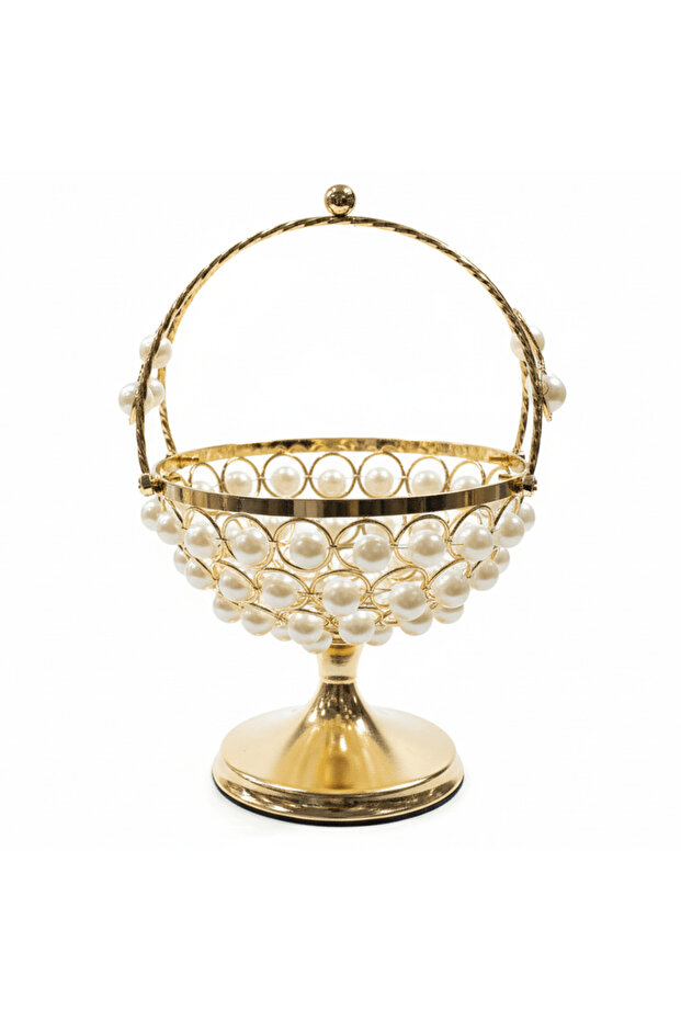 Golden Pearl Elegance Fruit Bowl 25×13cm