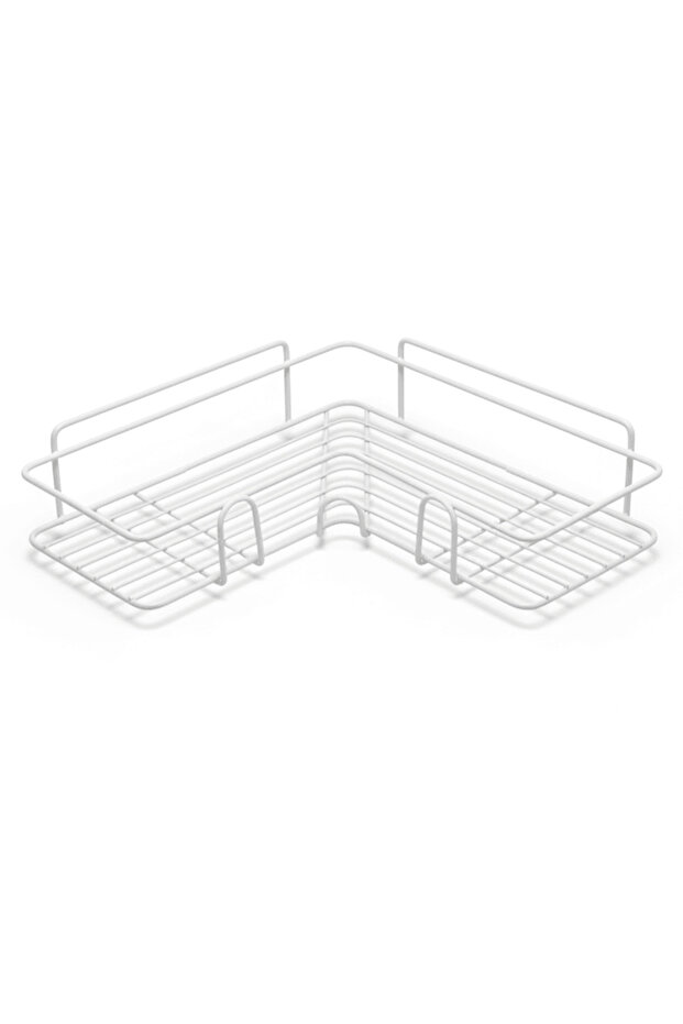 Metal Corner Shelf 26 cm*26 cm*4.5 cm, White