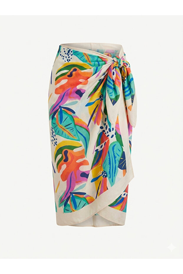 Skirt Pareo over Swimsuit