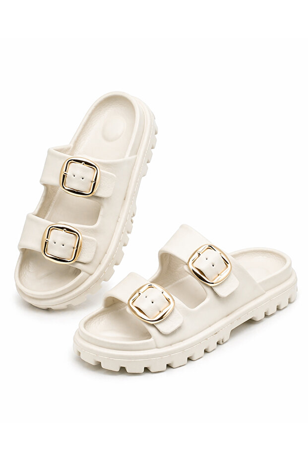 Women's Double Buckle Slippers