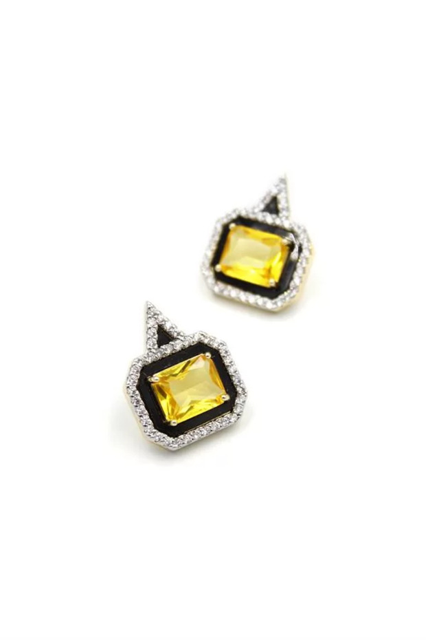 Jewelled Earrings - Gold