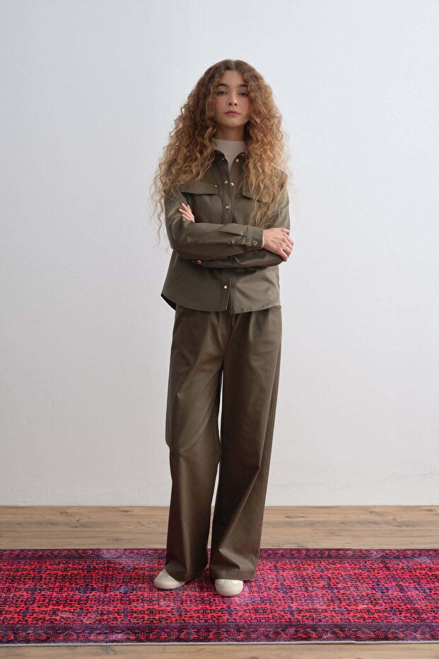 Pocket Detailed Shirt Khaki