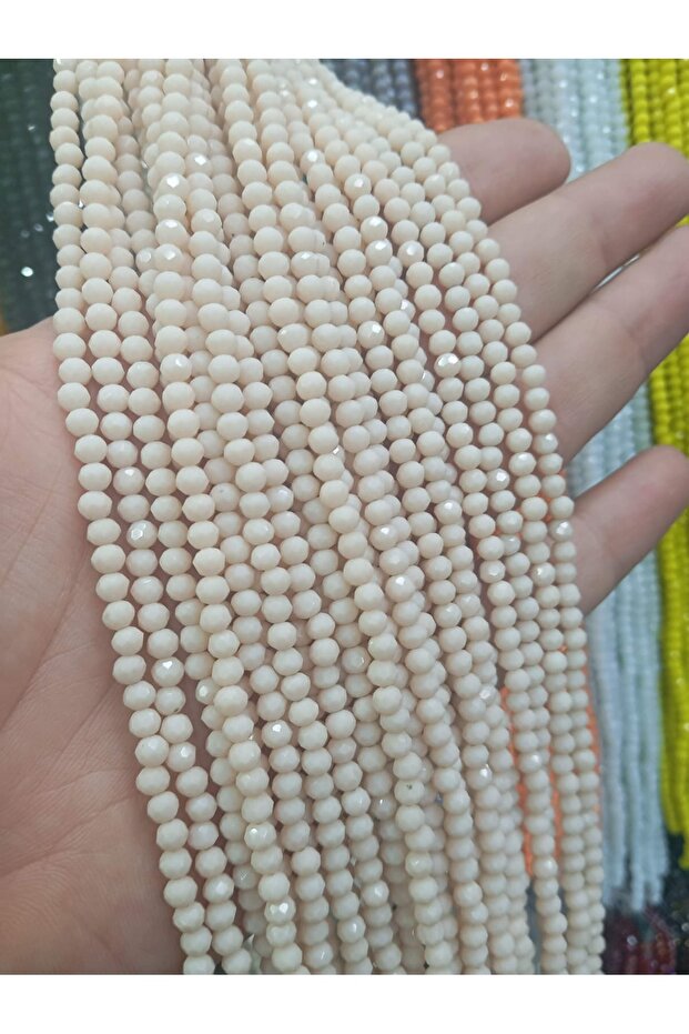خرز زجاجي كريستالي 4 مم 10 خيوط