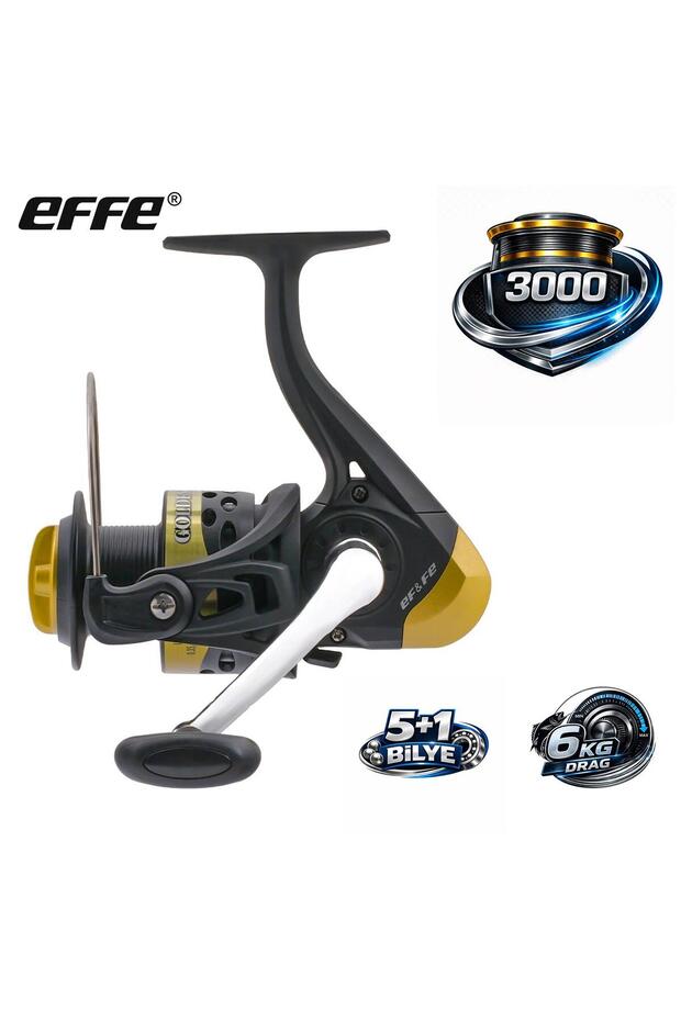 Goldenloop 3000 Fishing Reel 5+1 Ball Bearings 6kg Drag 250Gr