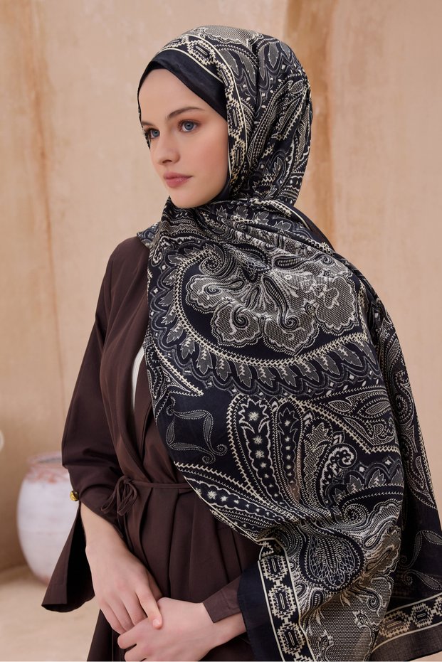 Fresh Floral Pattern Vintage Shawl 3-01