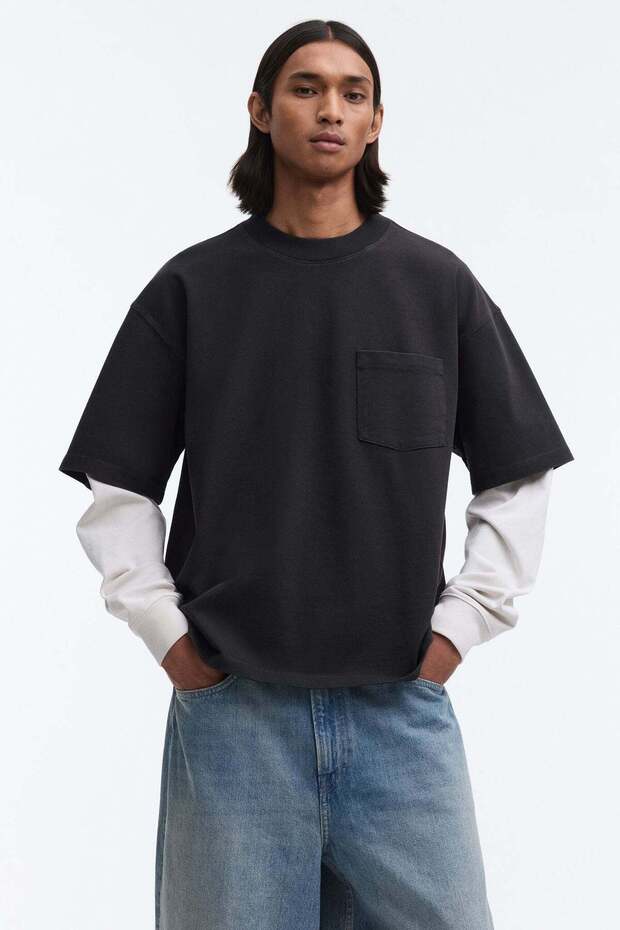 Oversized Fit Layered cotton top