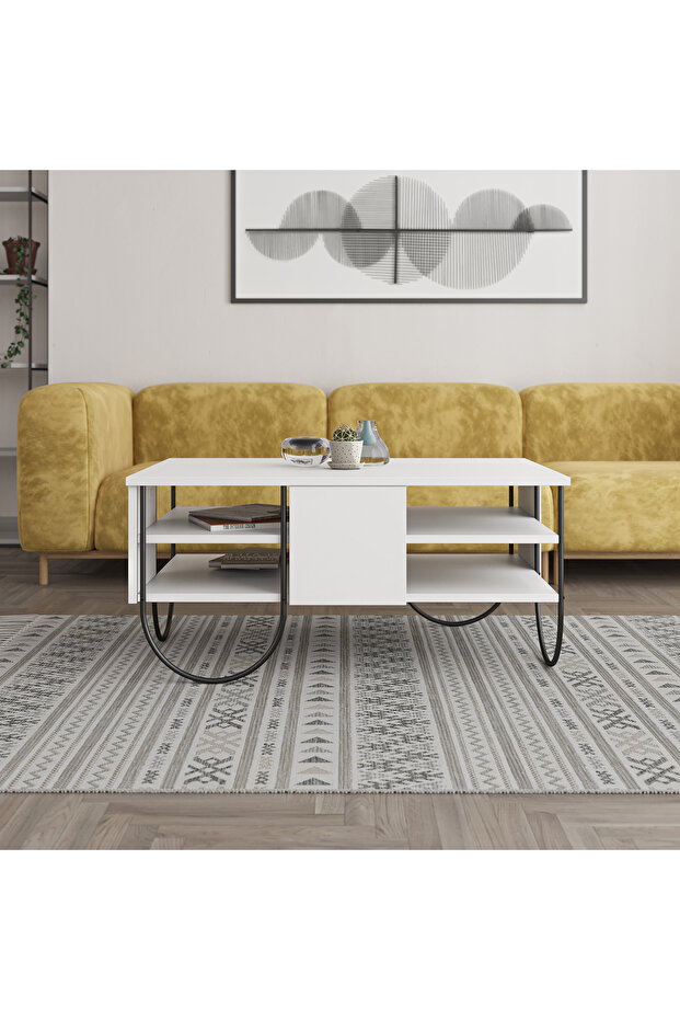 طاولة قهوة نورفولك بيضاء D60.0XH43.6XW94.0