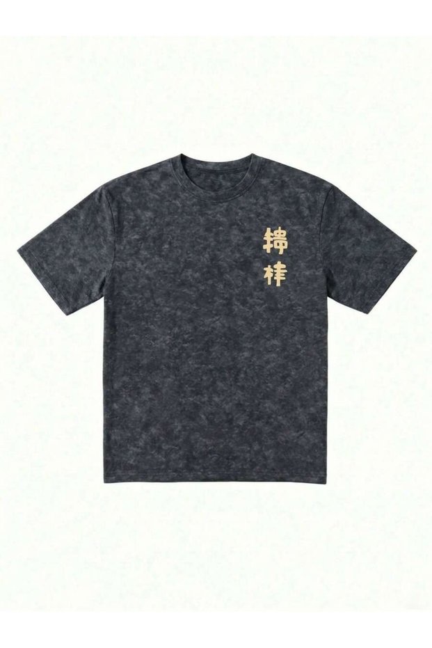 Calle Unisex Black Oversize Printed T-Shirt Streetwear Comfortable Fit Daily Premium