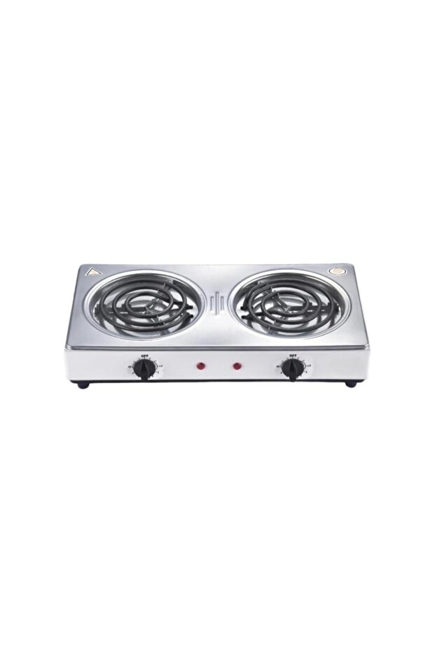 2000W Double Electric Hot Plate - Stainless Steel Portable Dual Burner Stove with 4-Speed Controls