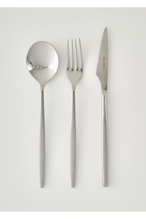 Toscana 18 Piece Dinner Fork Spoon Knife Set Silver