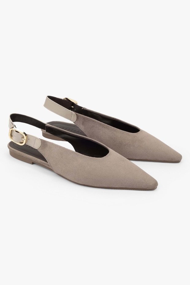 Women's Jazzy Mink Suede Pointed Toe Ballerinas