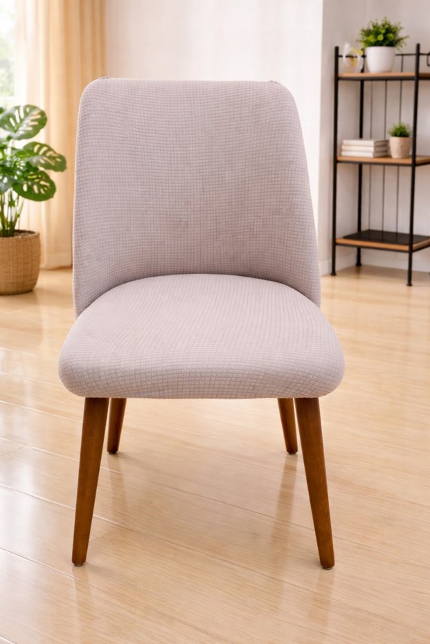 Kitchen Chair Cover Large Oval Lycra Fabric, Pitikare Patterned Washable Stretch Elastic Chair Cover (1 Piece)